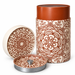 Puszka na herbatę  Mandala 150 g - kremowa