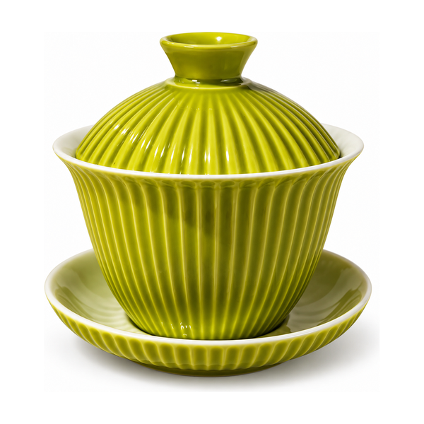 Gaiwan porcelanowy STRIPE- jasnozielony 130 ml